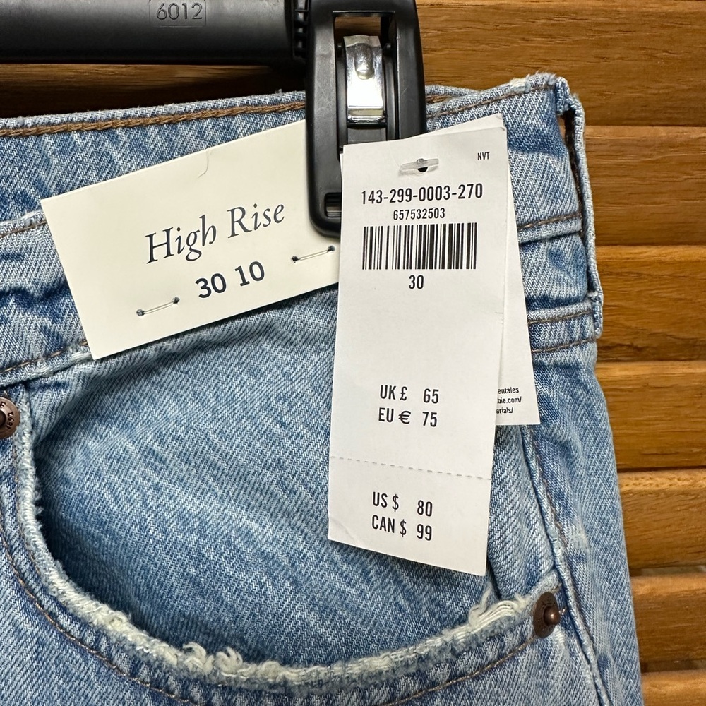Abercrombie & Fitch High Rise Light Blue Denim Midi Skirt - Picture 3 of 3